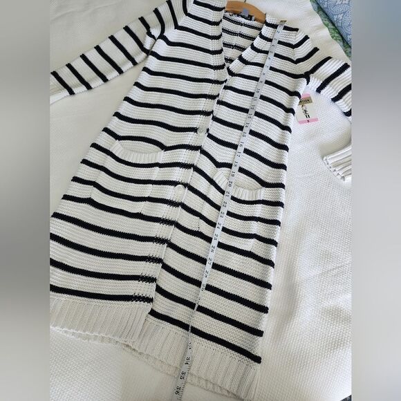 Reaction Kenneth Cole chunky knit coastal duster cardigan sweater - Picture 9 of 10